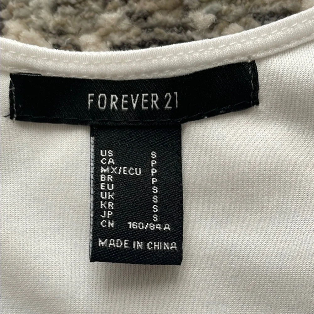 Forever 21 White Ruffled Bodysuit Top - Picture 4 of 4